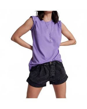 One Teaspoon Smiths Low Waist Jean Shorts - Purple
