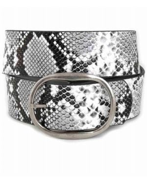 Anzell Pam Oval Buckle Belt - Metallic