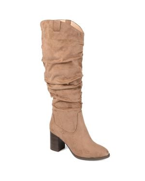 Journee Collection Wide Width Extra Wide Calf Aneil Boot - Brown
