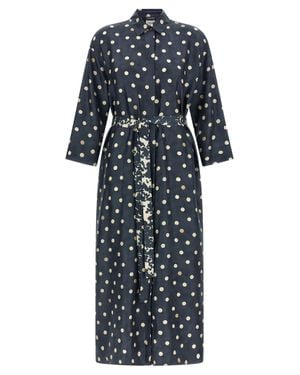 Max Mara Silk Midi Dress - Blue