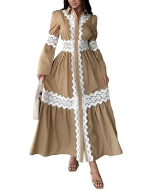 WELLWAY Maxi Dress - Brown