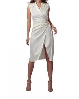 Jay Godfrey Gino Belted Midi Dress - Natural