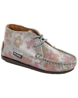 ATLANTA MOCASSIN Leather Boot - Gray
