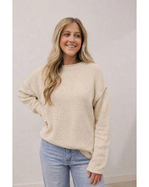 By Together Karla Oversized Knit Sweater Pullover - Natural