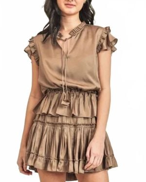 Reset By Jane Lubna Mini Dress - Brown