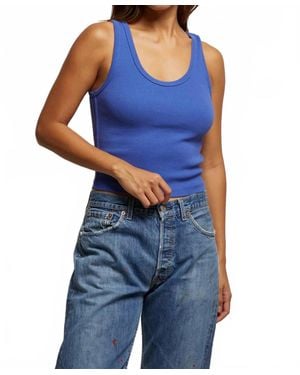 PERFECTWHITETEE Blondie Structured Tank Top - Blue