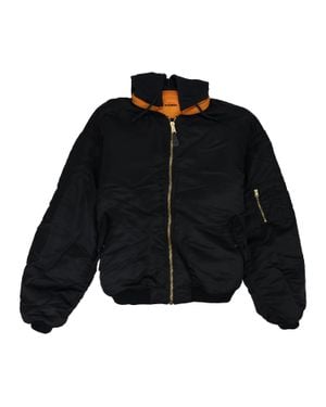 Vetements Split Hooded Bomber Jacket - Black