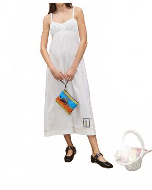 ALÉMAIS Katerina Cotton Poplin Midi Dress - White