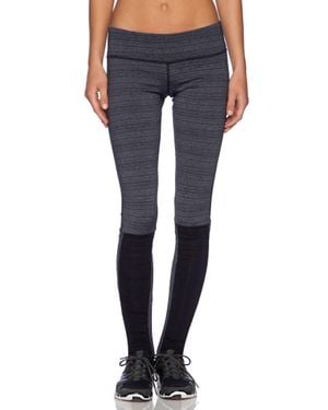 Vimmia Comfort Fit Mid Rise Static Stripe Stirrup Leggings - Blue