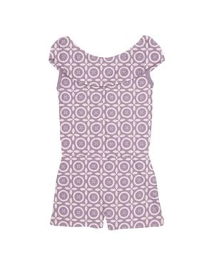 KICKEE Girl's Summer Romper - Purple