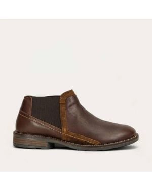 Naot Business Leather Ankle Boots - Brown