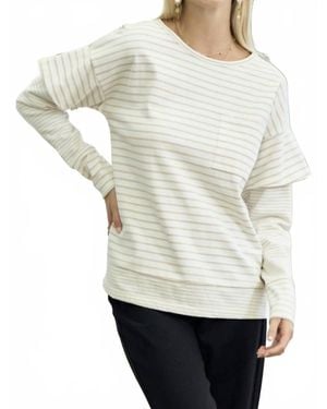 Doe And Rae Striped Layered Shirt - White