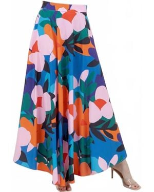 Sundayup Blooming Bliss Maxi Skirt - Blue