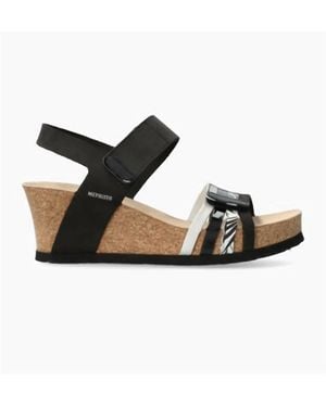 Mephisto Lucia Lightweight Walking Wedge Sandal - Black