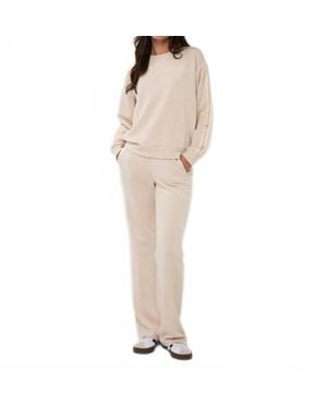 EsQualo Selma Straight Leg Modal Pants - Natural