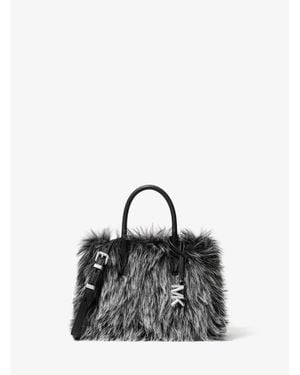 Michael Kors Laila Extra-Small Faux Fur Crossbody Bag - Black