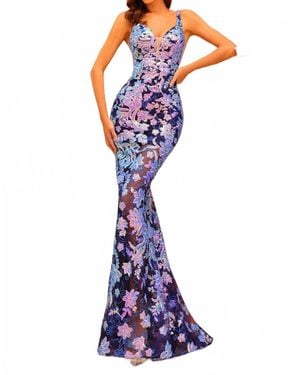 Amarra Sweetheart Mermaid Gown - Purple