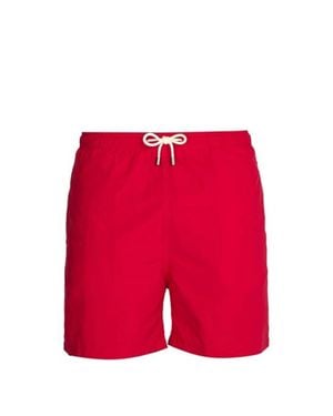 Solid & Striped The Classic Drawstrings Swim Shorts Trunks - Red