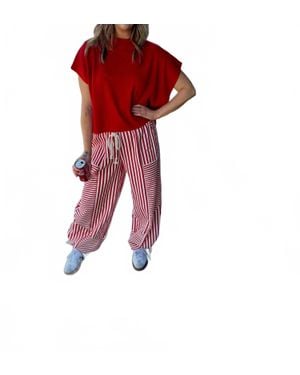 ..,merci Parachute Pants - Red
