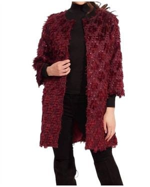 Eva Franco Car Coat - Red