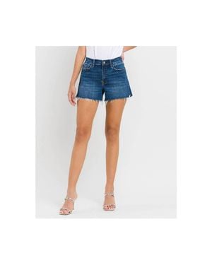 VERVET BY FLYING MONKEY Becca Denim Shorts - Blue