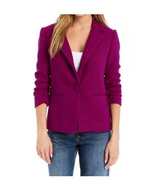 Drew Serena Tweed Blazer - Purple