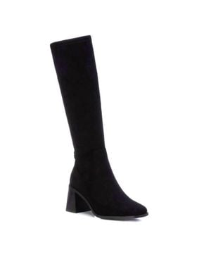 Xti Suede Dress Boots - Black