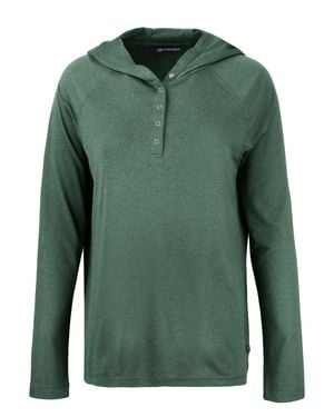 Cutter & Buck Coastline Epic Comfort Recycled Hooded Shirt - Green