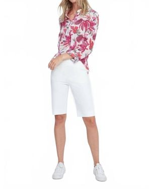 Renuar Course Classic Pull-On Shorts - White
