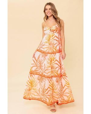 TRUEDAMES Magical Magnetism Woven Maxi Dress - Orange