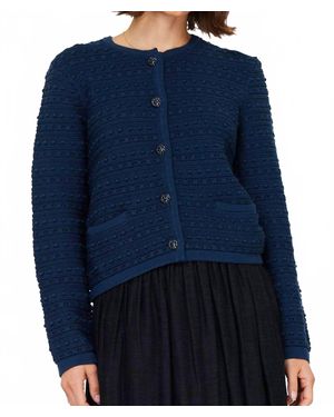 Nylander Rose Long Sleeve Cardigan With Pockets - Blue