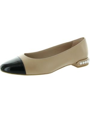 Stuart Weitzman Pearl Flat Embellished Made Ballet Flats - Natural