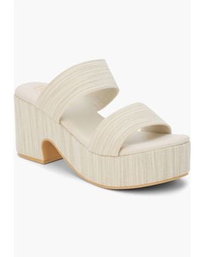 Matisse Faux Leather Platform Sandals - Natural