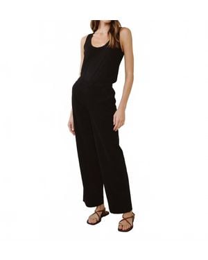 Bella Dahl Catalina Clean Front Wide Leg Pants - Black