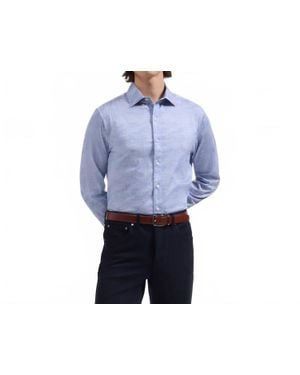 Bugatchi Axel Mini Check Shirt - Blue