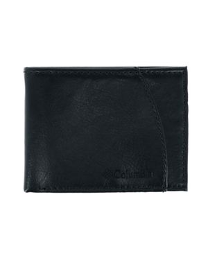 Columbia Leather Rfid Bifold Wallet With Exterior Pocket - Black