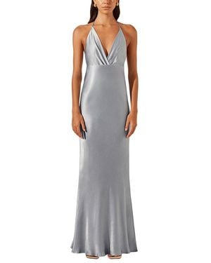 strapless open back dress Celine Fuchsia Mermaid One Shoulder Beaded Jersey Prom Dress with Slit main image 1