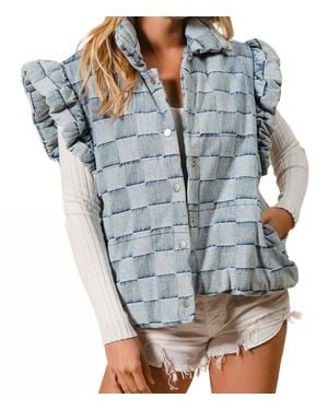 Bibi Checker Vest - Blue
