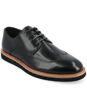 Thomas & Vine Savage Embossed Wingtip Derby in Black for Men  display picture 2