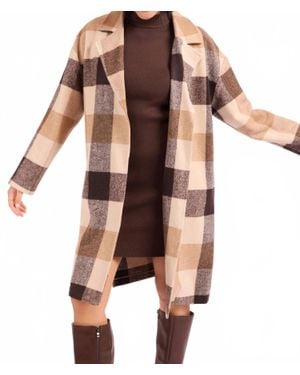 Sadie & Sage Farmland Plaid Jacket - Brown