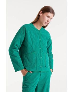 Compañía Fantástica Quilted Corduroy Jacket - Green