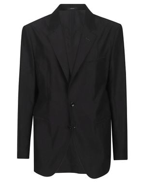 Tom Ford Single Breasted Polyester-Blend Blazer - Black