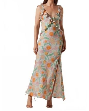 Astr Sorbae Floral Maxi Dress - Natural