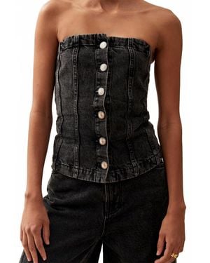Alohas Troyes Denim Tank - Black