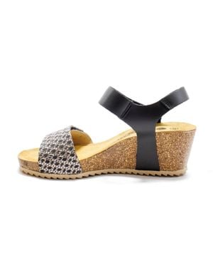Eric Michael Gypsy Cork Wedge Heel Sandals - Blue