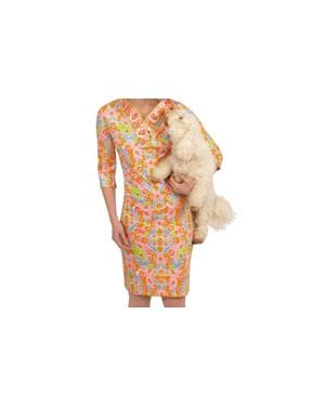 Gretchen Scott Ruffneck Watteau Dress - Black