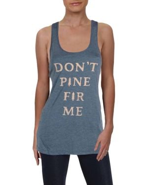 The North Face Do Not Pine Fir Me Printed Yoga Fitness Tank Top - Blue