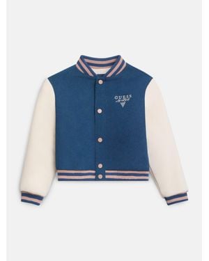 Guess Bella Varsity Denim Jacket (7-14) - Blue