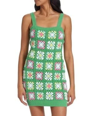 Design History Crochet Mini Dress - Green