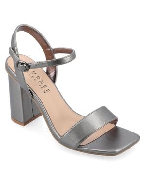 Journee Collection Tivona Wide Width Dress Sandals - Metallic